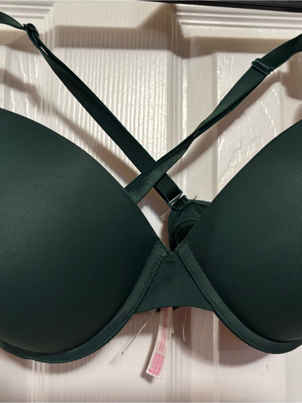 PINK Victoria's Secret Smooth Molded Bra in Deep Green